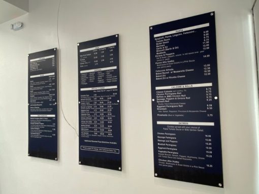 Menu Display Boards