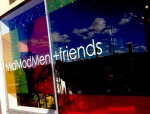 MidModMen+friends window sign