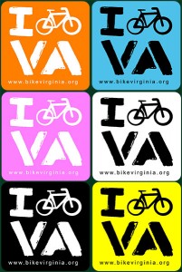 I Bike VA-decals