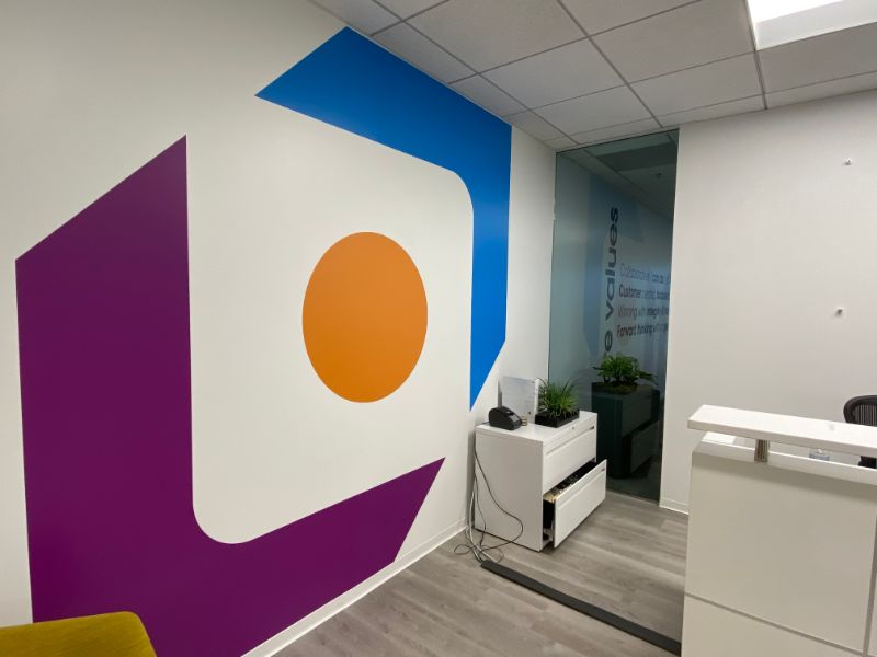 office wall murals and graphics in Orange