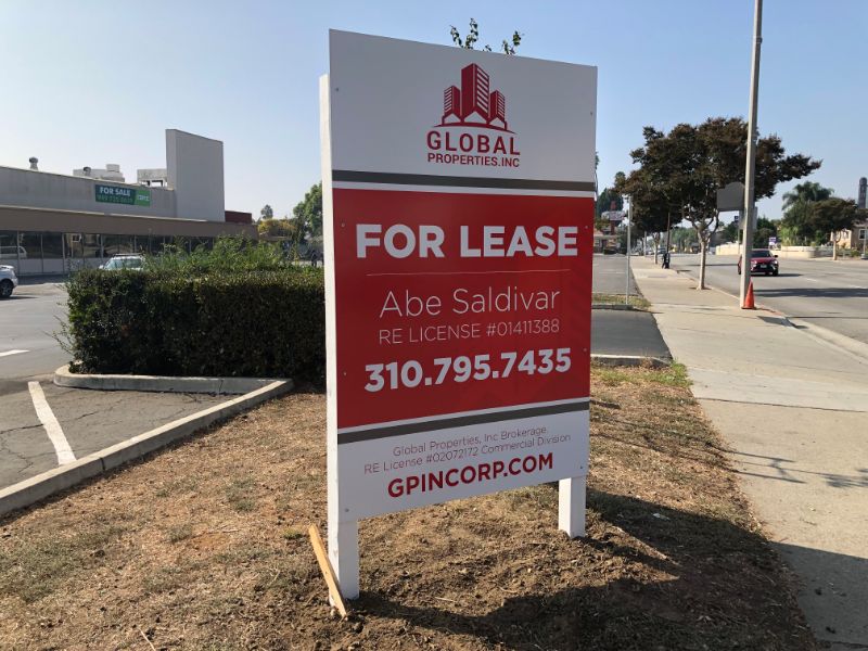 For Lease Post and Panel Signs in La Habra CA