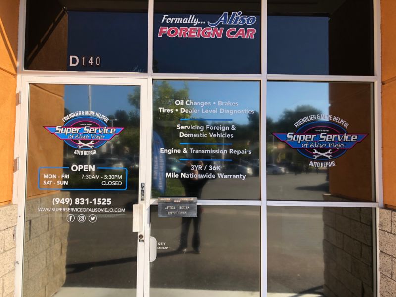 Retail Window Graphics and Lettering for Businesses in Fullerton CA