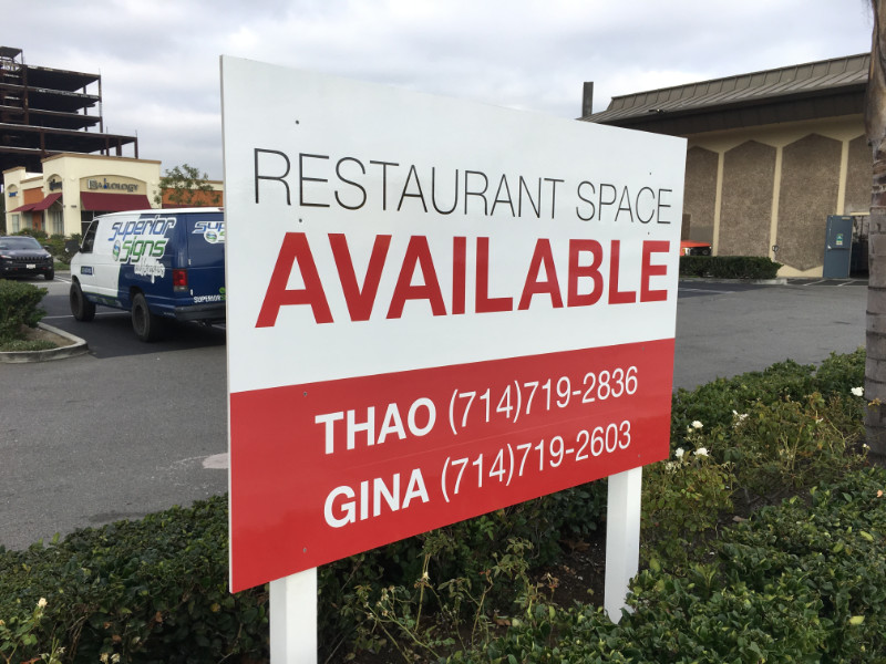 Commercial Property “For Lease” Signs in Orange County CA