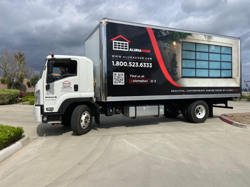 commercial box truck vinyl wrap in Orange County