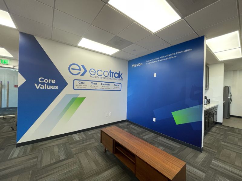 Mission Vision and Values Wall Graphics for Offices in Irvine CA