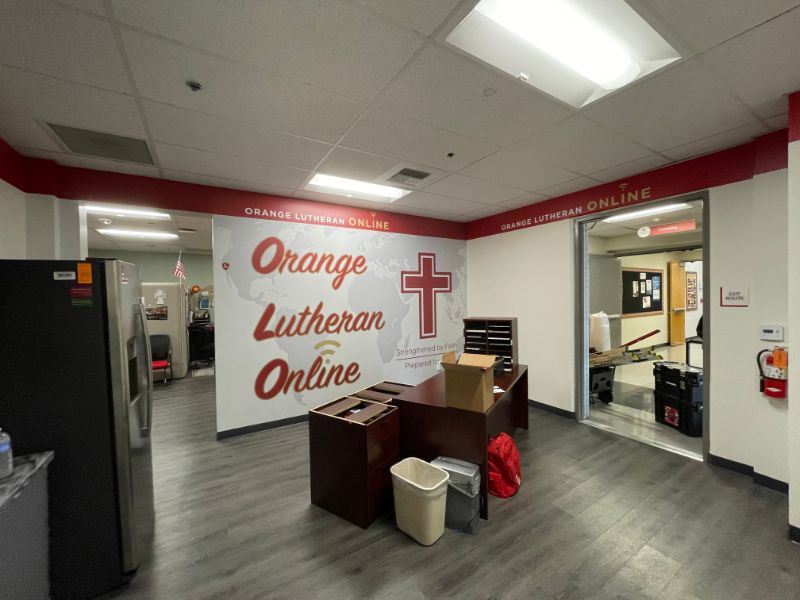 wall graphics for branding schools and offices in Orange County CA