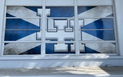 Perforated Window Graphics Welcome Visitors to La Habra High School in Orange County, CA!