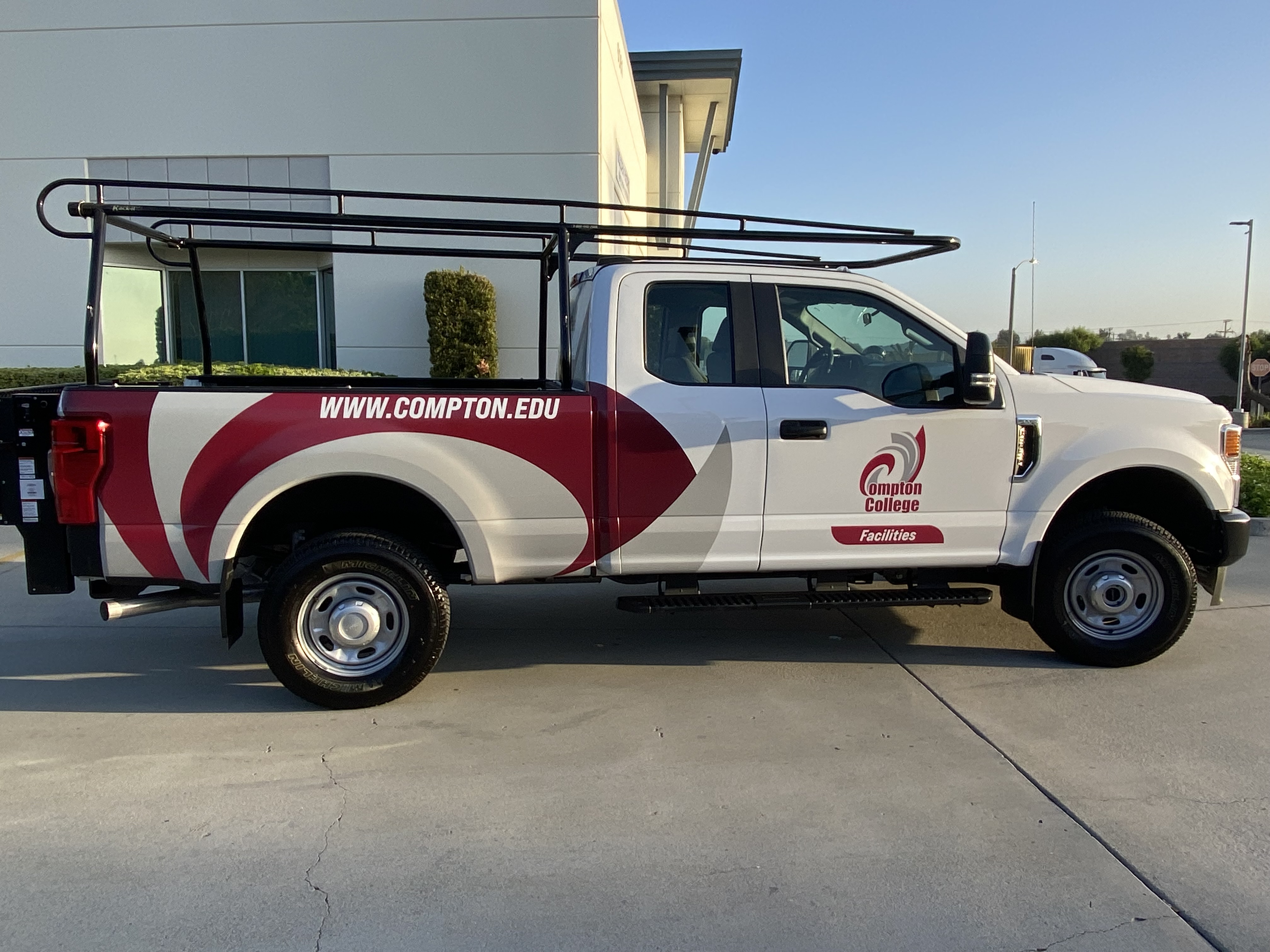 Commercial Truck Wraps and Graphics Brand Compton College Maintenance Vehicles