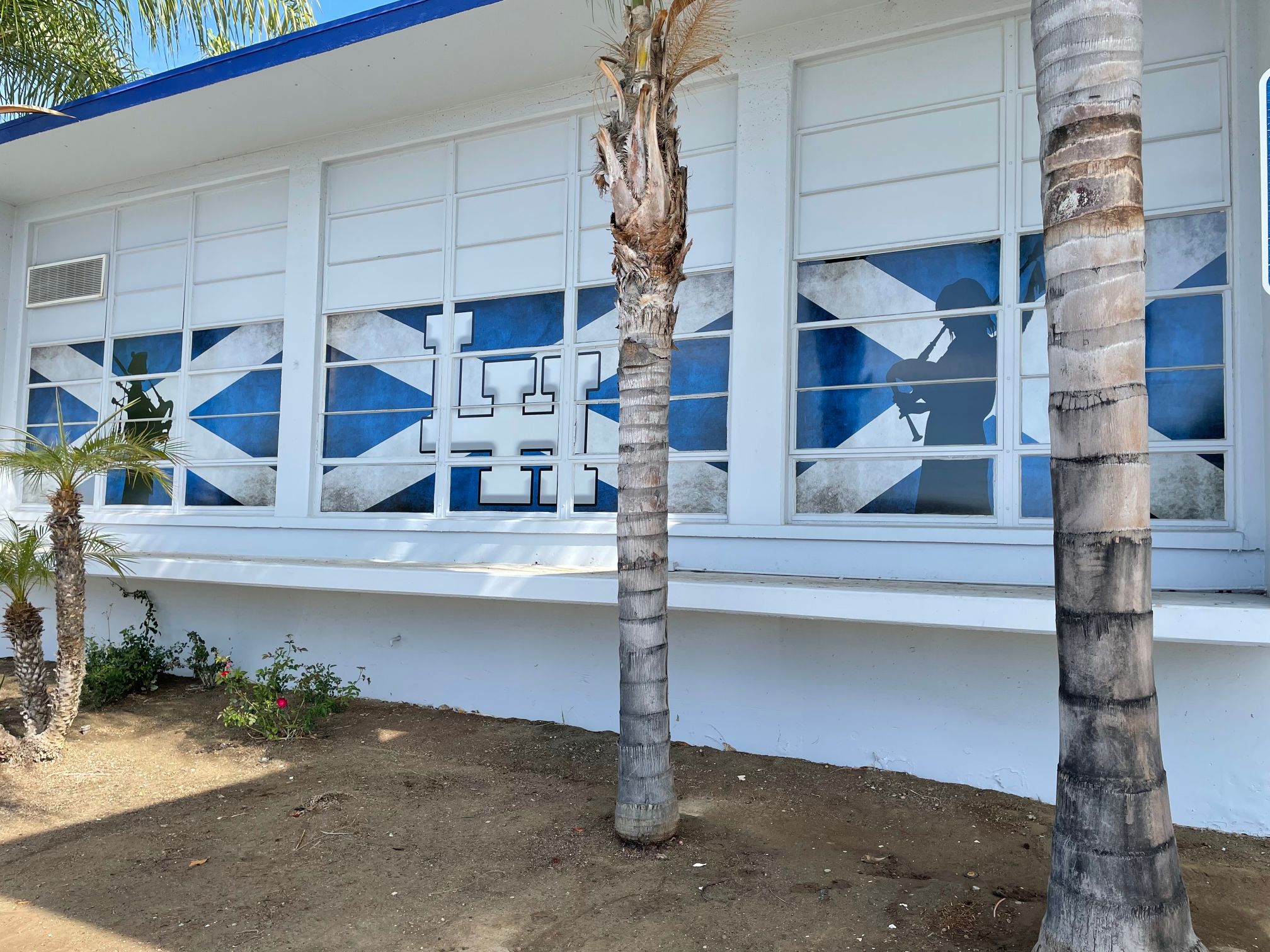 Perforated Window Graphics Welcome Visitors to La Habra High School in Orange County, CA!