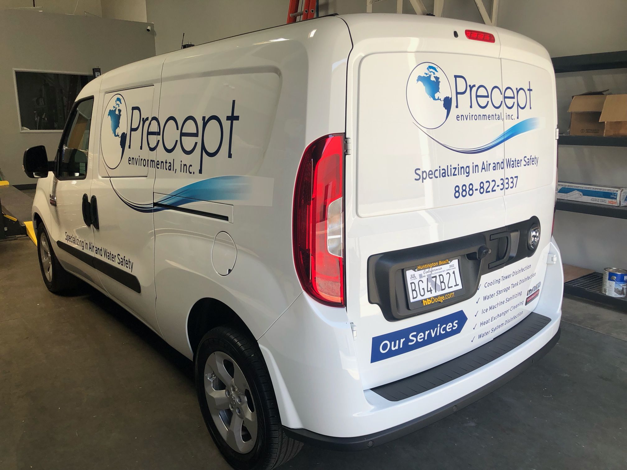 Orange County CA Environmental Firm Brands Their Commercial City Van with Vinyl Graphics