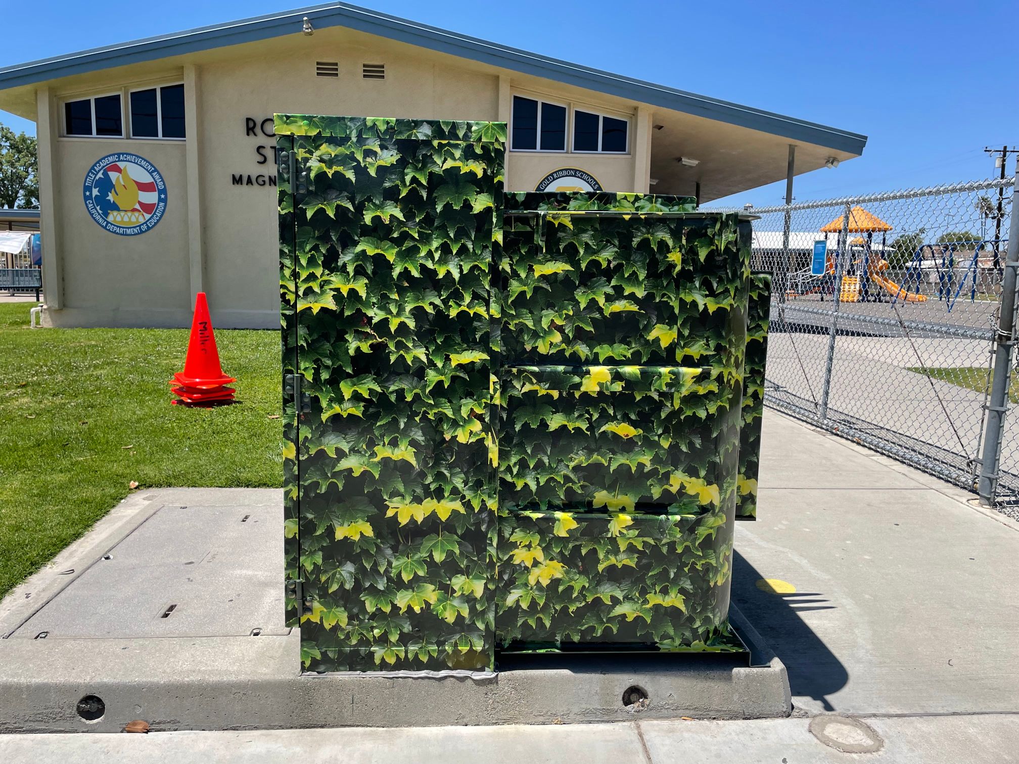 Custom Foliage Wraps for Ugly Electrical Boxes in Orange County CA