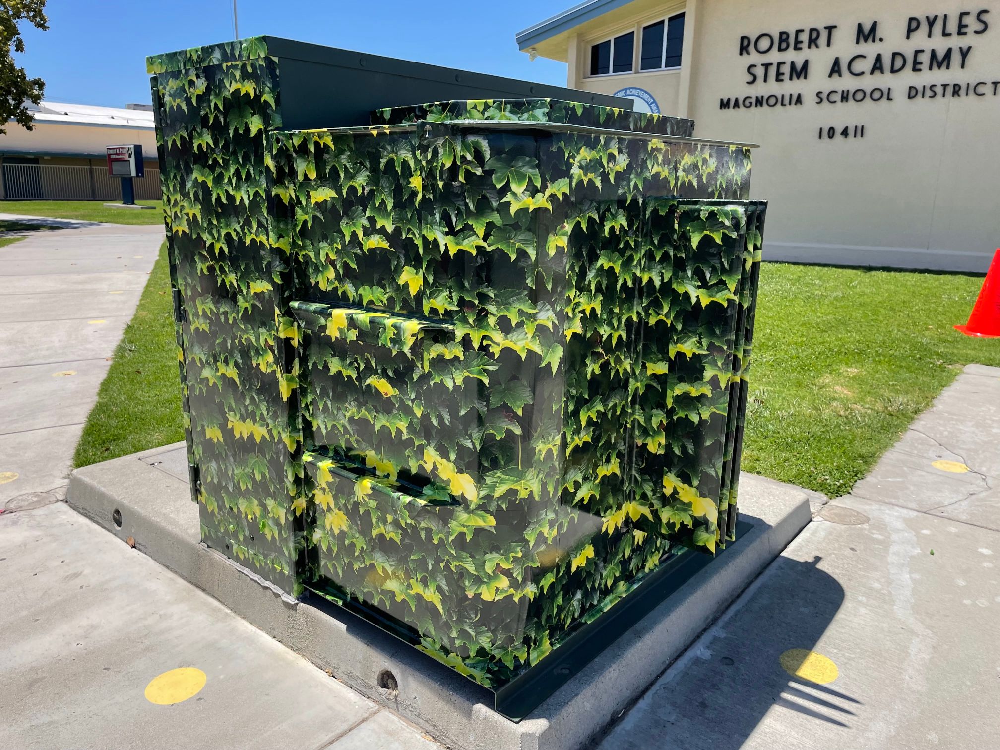 Custom Foliage Wraps for Ugly Electrical Boxes in Orange County CA