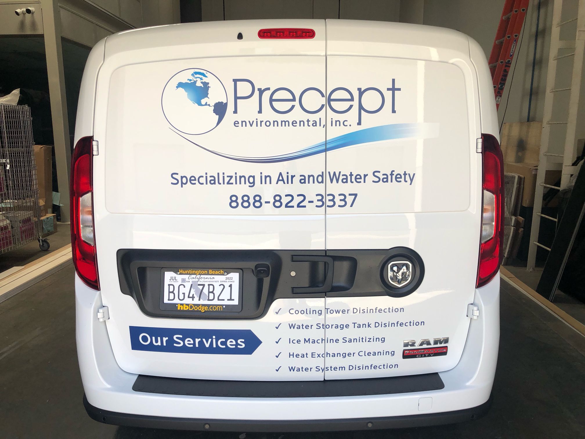 Orange County CA Environmental Firm Brands Their Commercial City Van with Vinyl Graphics