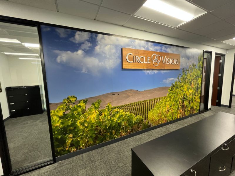 Printed Wallpaper for Offices in Tustin, CA, Adds Interest and Branding to Your Commercial Space!