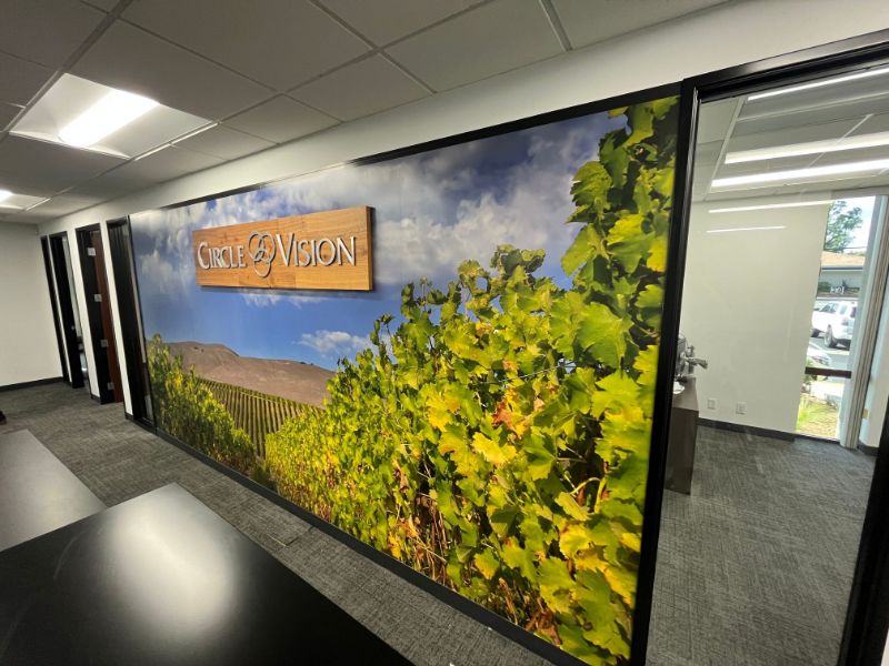 Printed Wallpaper for Offices in Tustin, CA, Adds Interest and Branding to Your Commercial Space!