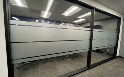 Etched and Frosted Glass Graphics Provide Privacy and an Upscale Look for Offices in Orange County, CA!