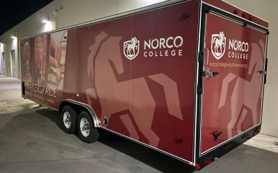 Utility Trailer Vinyl Wrap Brands a Mobile Makerspace for Norco College!