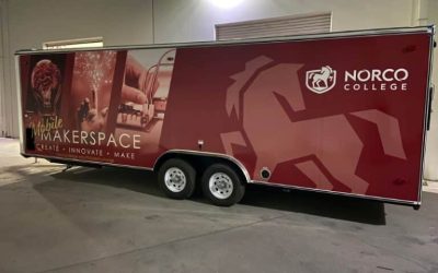 Utility Trailer Vinyl Wrap Brands a Mobile Makerspace for Norco College!