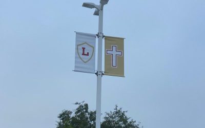 Light Pole Banners for High School Parking Lots in Orange County, CA!