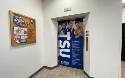 Elevator Vinyl Wraps Take Advantage of Unused Space at Cal State Fullerton!