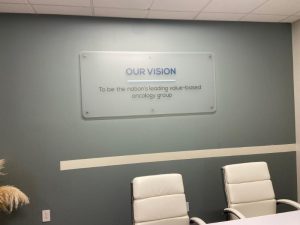 company values acrylic panel signs for offices in orange county, ca