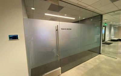 Frosted and Etched Glass Graphics Provide Privacy and an Elegant Look for Offices and Conference Rooms in Anaheim, CA!