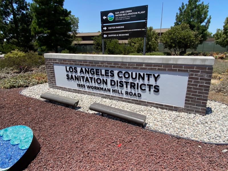 New LA Sanitation Monument Sign
