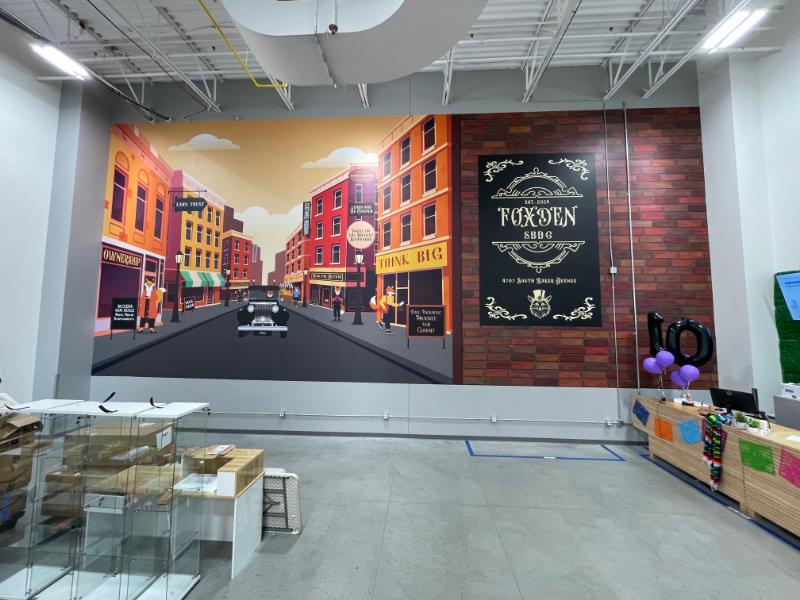 giant wall graphics and wraps for warehouses in ontario, ca