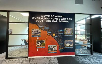 Office Wall Graphics and Murals Show The Power of Solar Electricity for Solar Manufacturer in Irvine, CA!