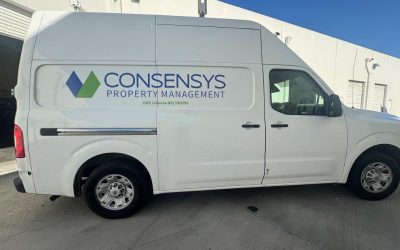3M Vinyl Graphics Give Property Management Vans a Professional Look in Anaheim, CA!