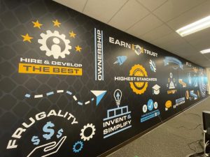 mission vision and values wall graphic designs in orange county, ca