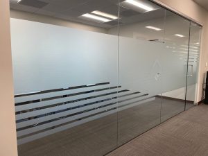 Frosted Privacy film for conference room glass in orange county, ca