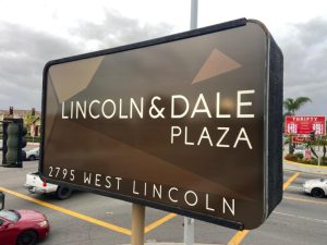 New translucent sign faces for pylon signs in anaheim, ca