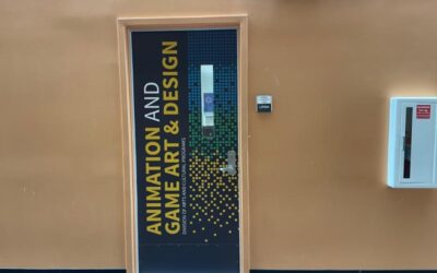 Classroom Door Vinyl Wraps Brand Departments and Assist With Wayfinding at Schools in Orange County, CA!