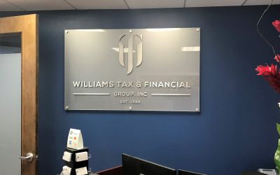 Los Angeles, CA – Metal Letter Sign for Tax Service & Financial Group