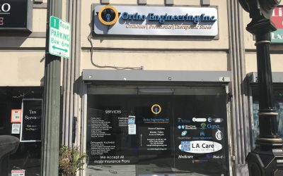 Los Angeles, CA – Lighted Building Sign for Ortho Engineering