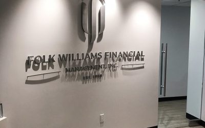 Sherman Oaks, CA – Brushed Aluminum Letter Sign for Financial Mgmt. Company