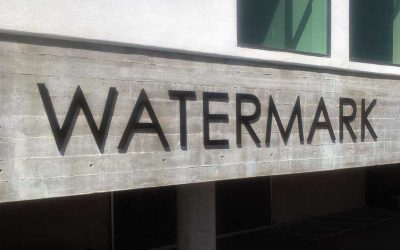 Reseda, CA – Building Name and Address Sign for Watermark Apartments