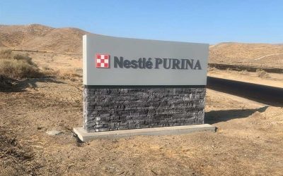 Maricopa, CA – Custom Made Monument Sign for Nestle Purina Pet Care
