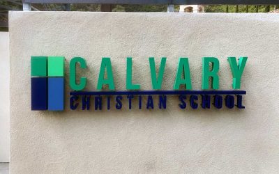 Pacific Palisades, CA – Fabricated Metal Letter Sign for Calvary Christian School