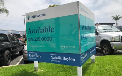 V-Shaped Commercial Real Estate Signs in San Diego CA Lease Properties Faster!