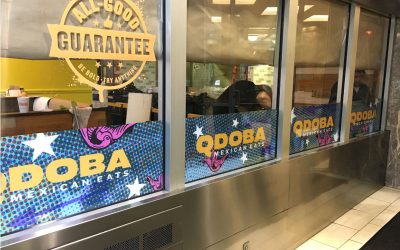 Pittsburgh, PA – Window Graphics Installed for Qdoba Restaurant