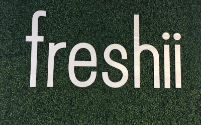 Cranberry Township, PA – Exterior Lighted Channel Letters and Interior Pin Letters installed at New Freshii Restaurant