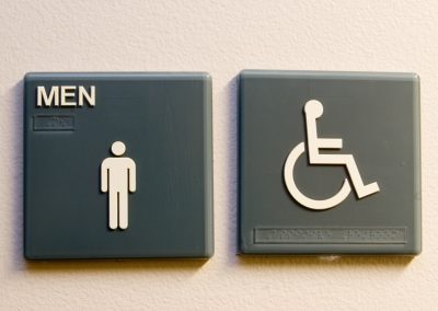 men restroom sign