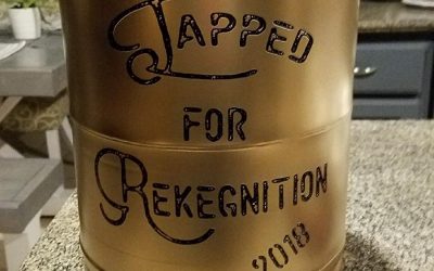 Kansas City, MO – Custom Design Lettering on Keg for Employee Recognition