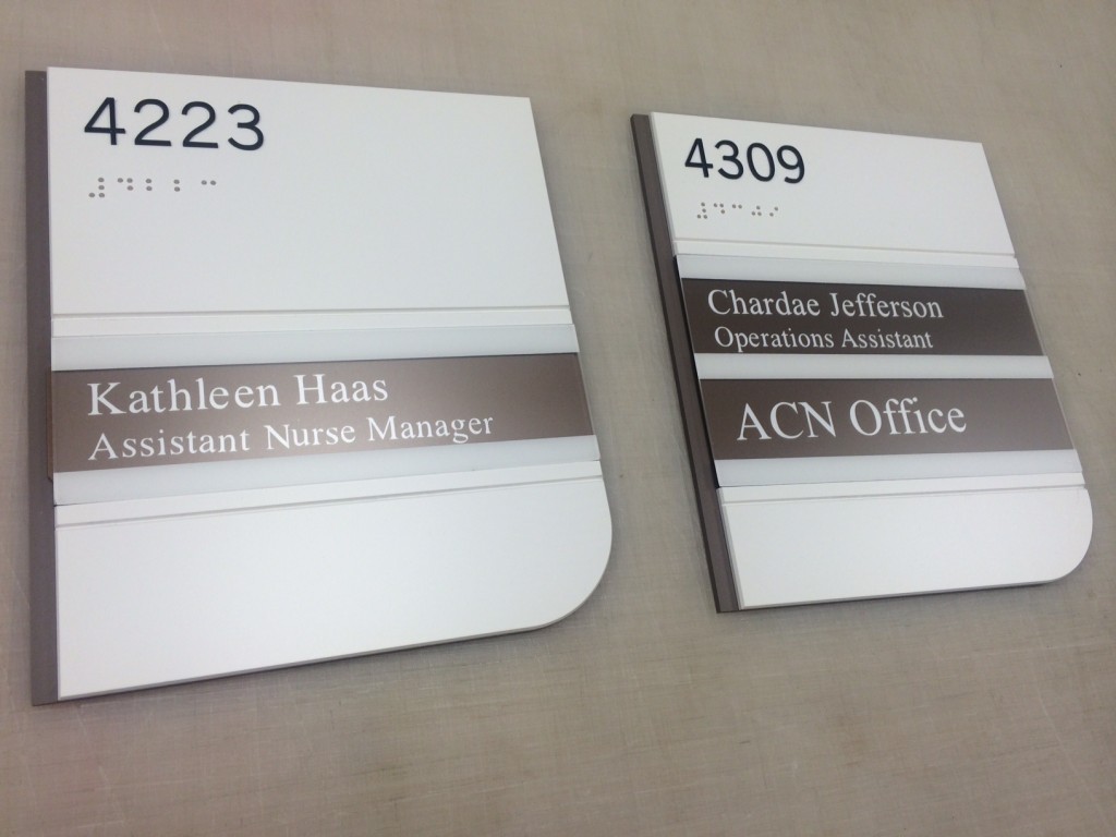 Why Ada Signs With Sliding Nameplates Are Useful At University Hospital